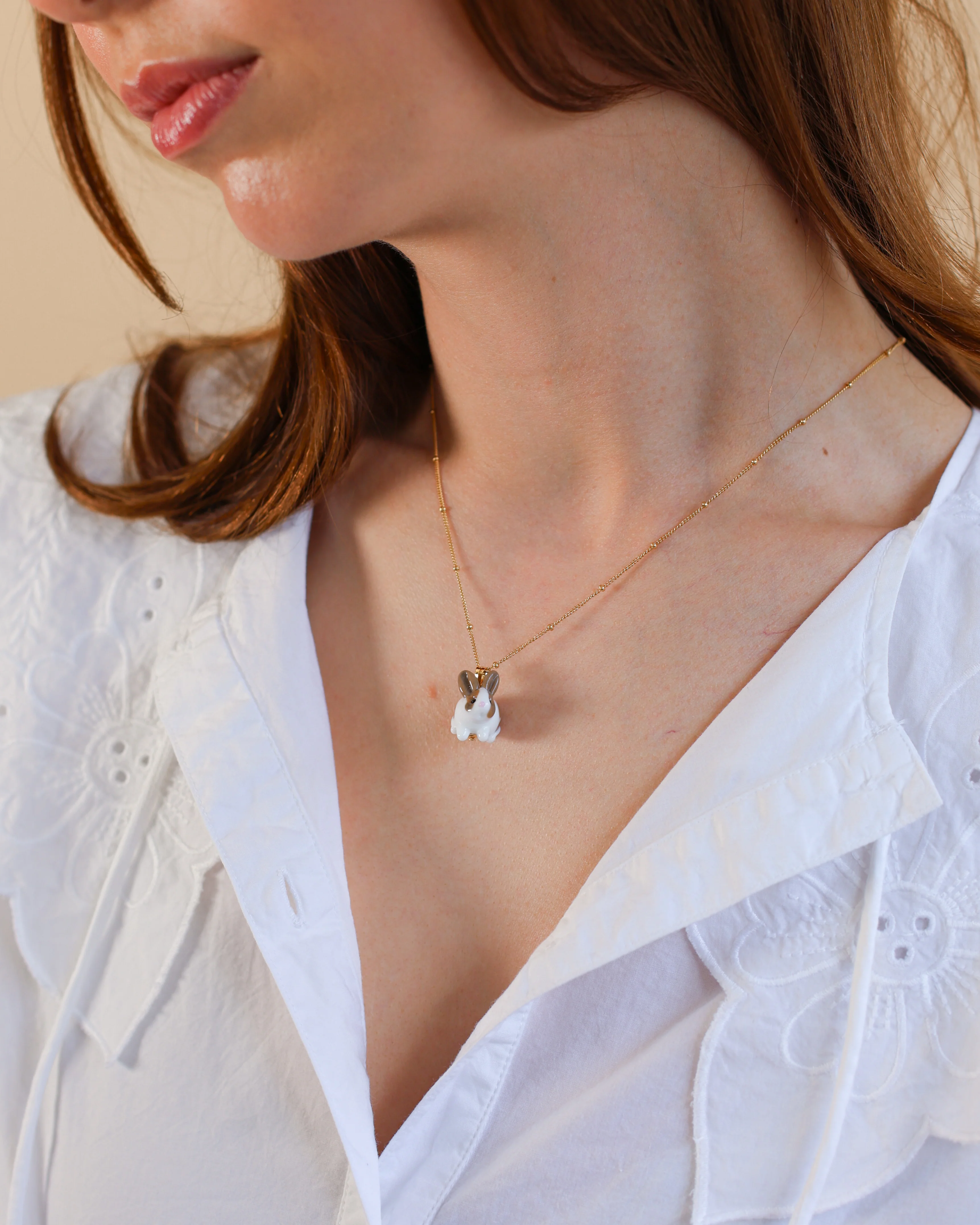 Brown Bunny Charm Necklace - Image 2