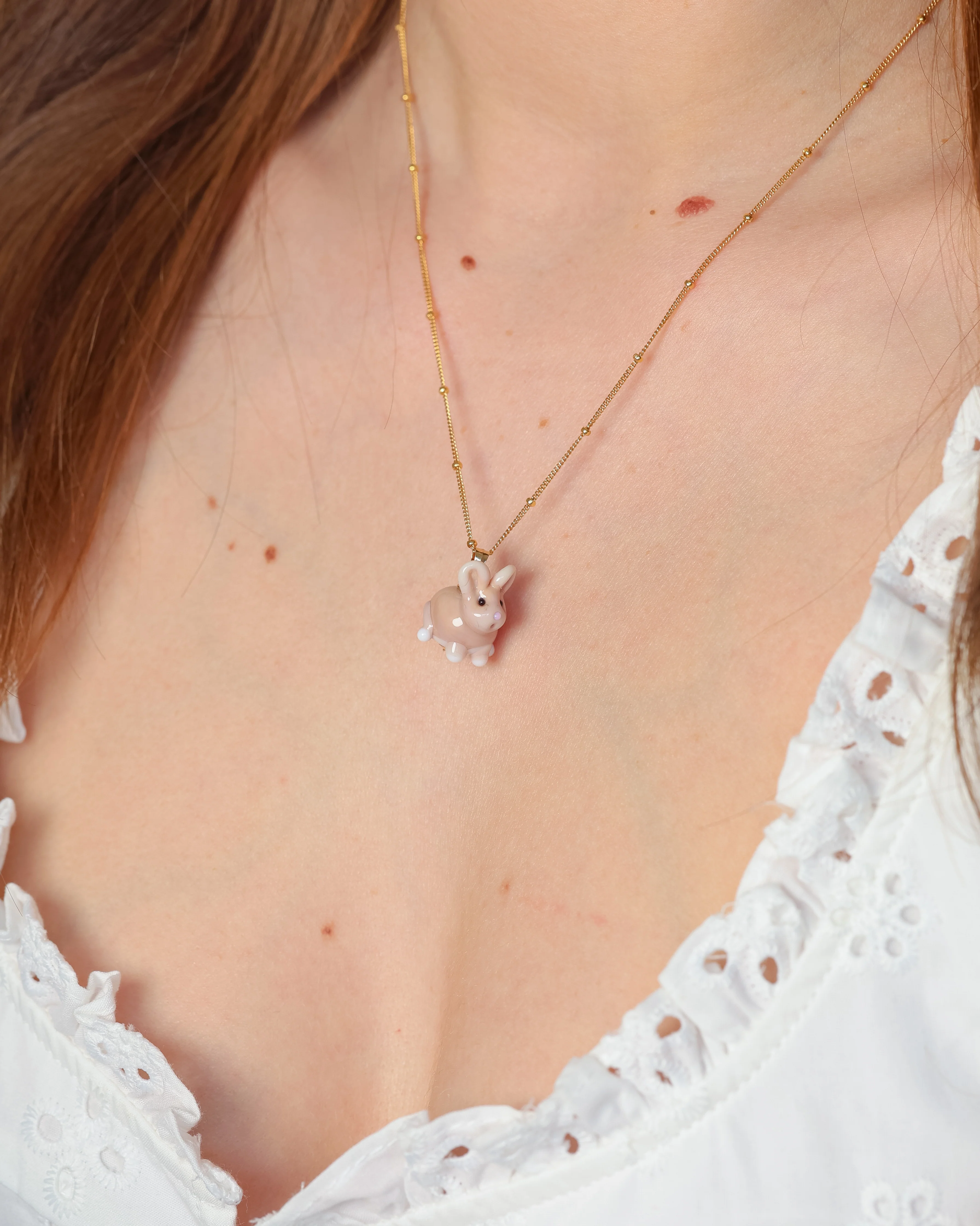 Garden Bunny Charm Necklace - Image 3