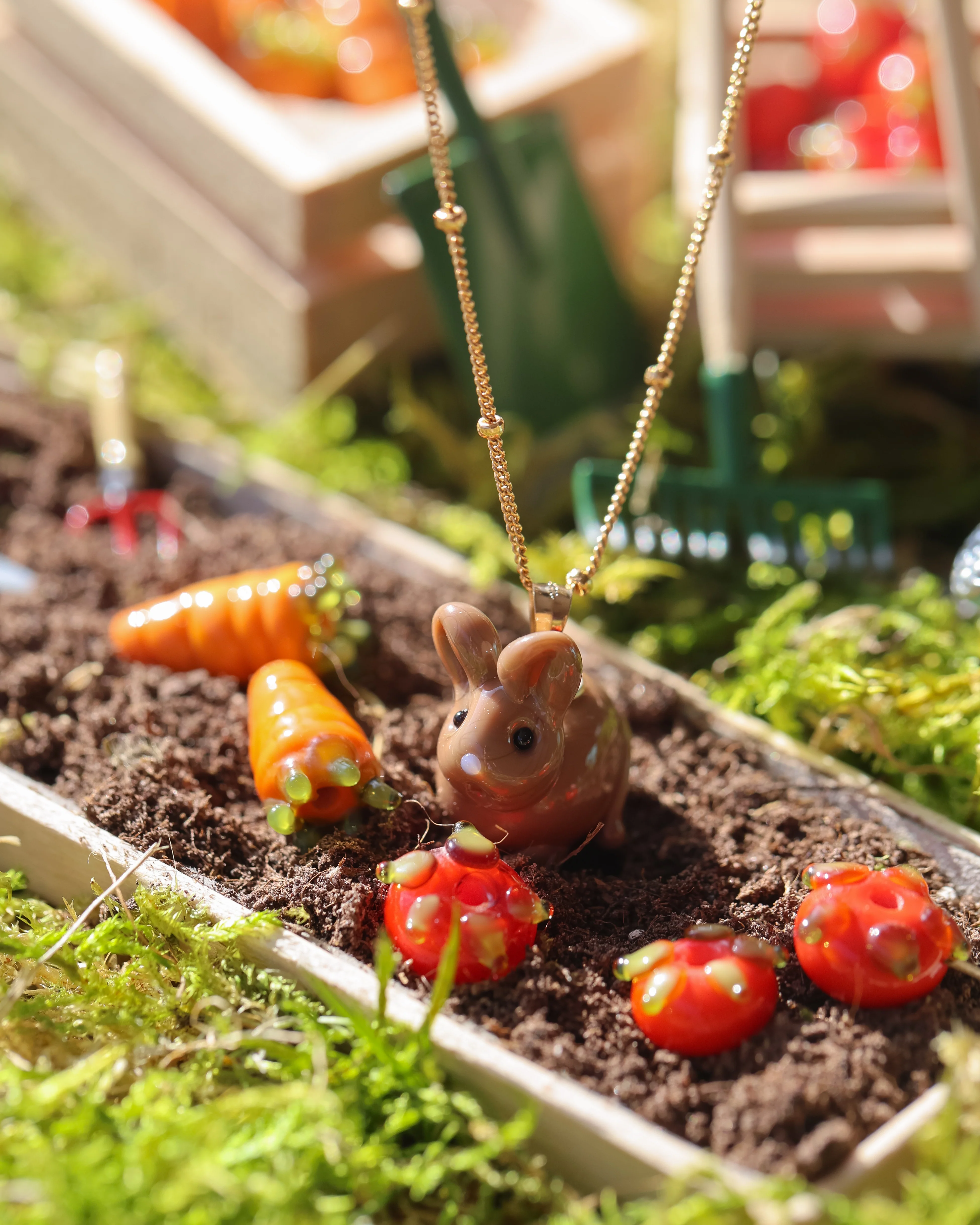 Garden Bunny Charm Necklace - Image 6