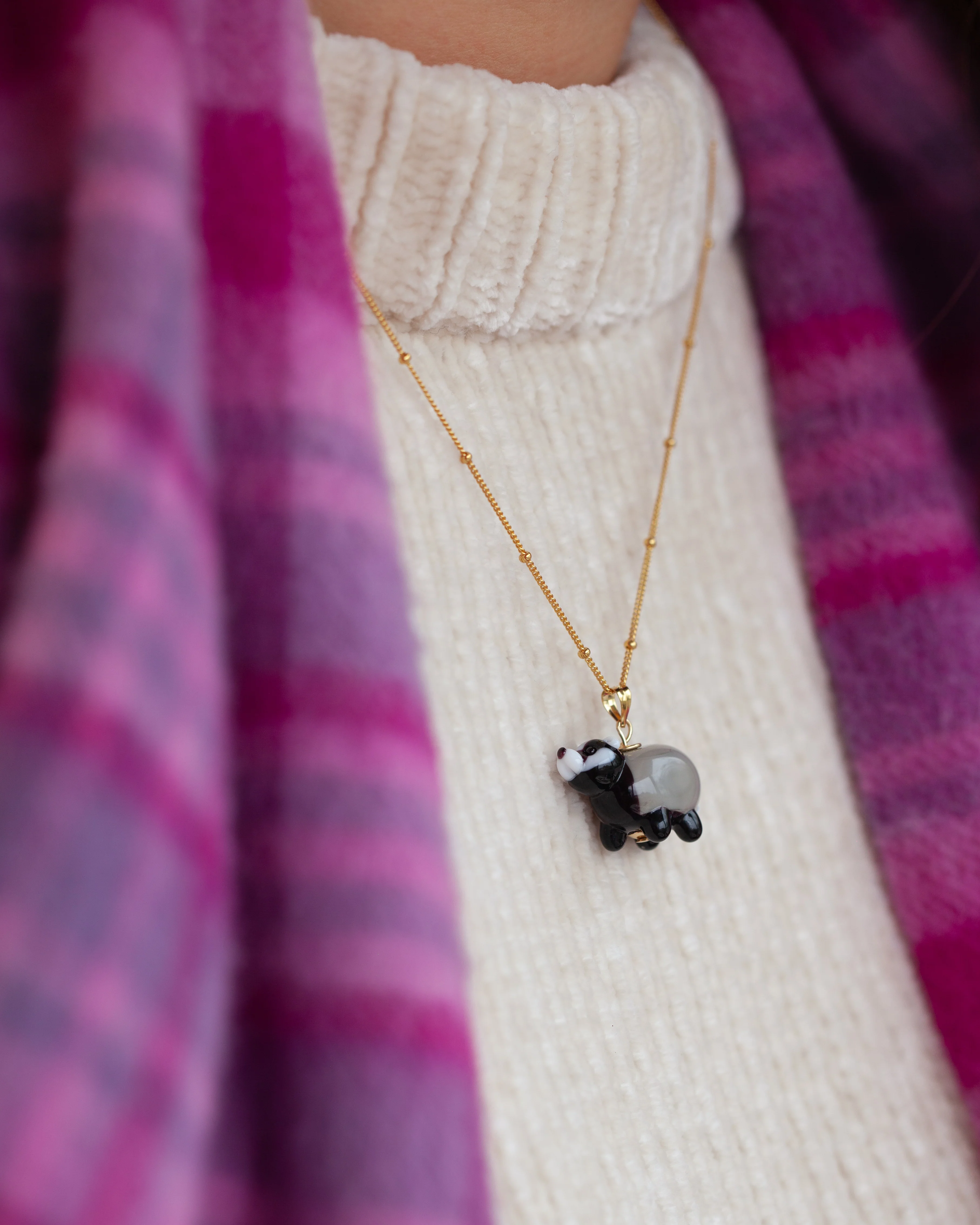 Badger Charm Necklace - Image 2
