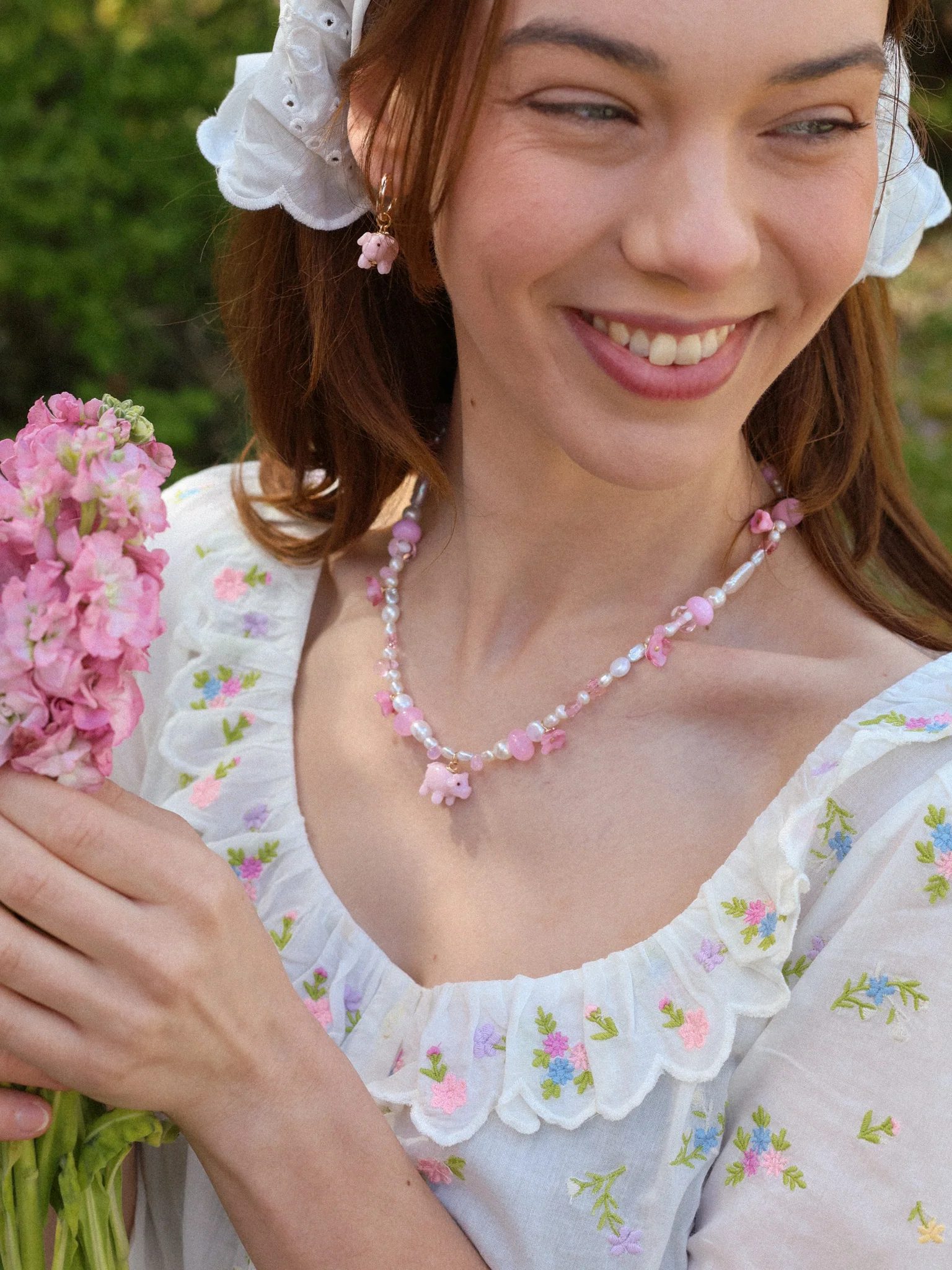 Piggies in Petals Necklace - Image 3