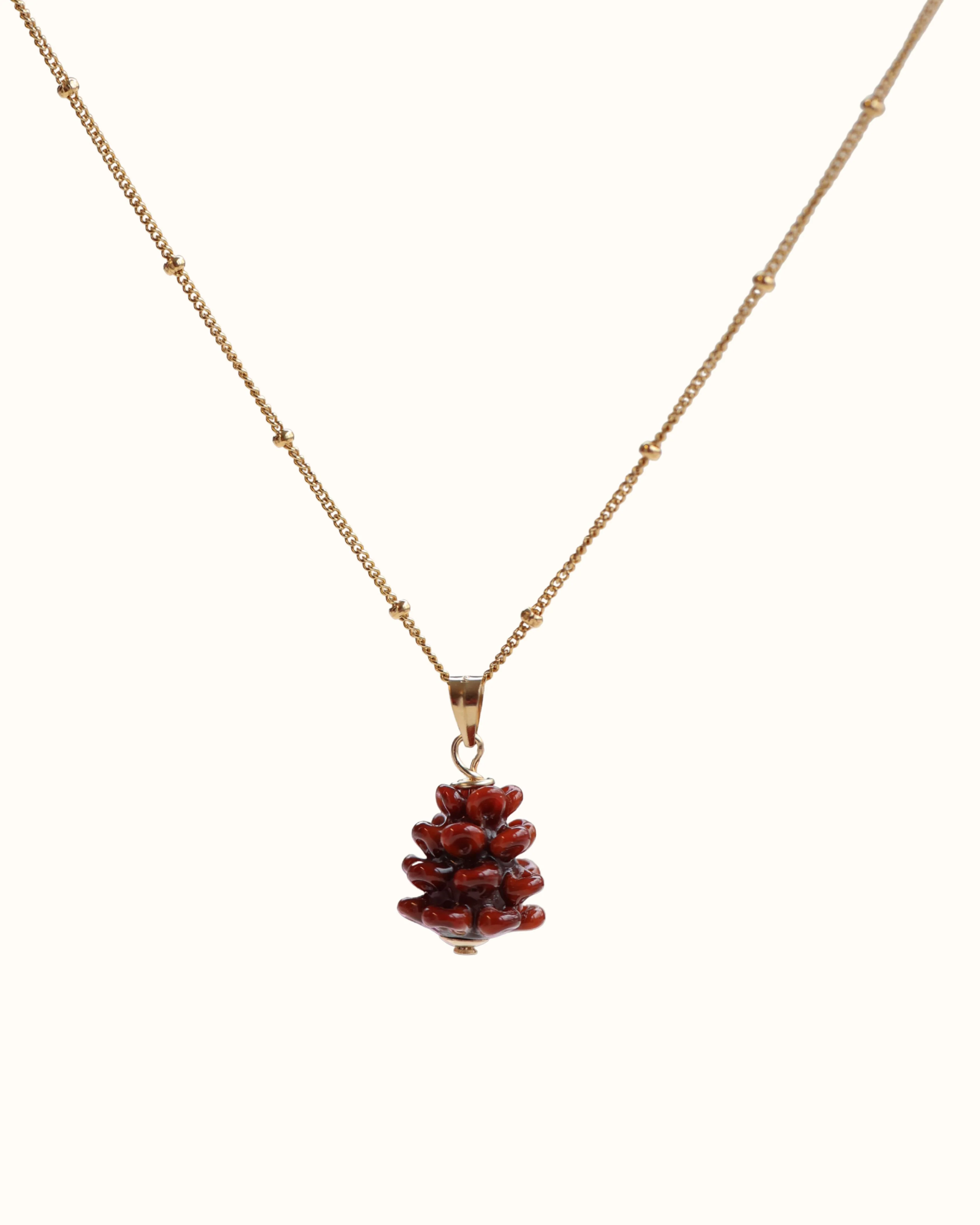 Pinecone Charm Necklace