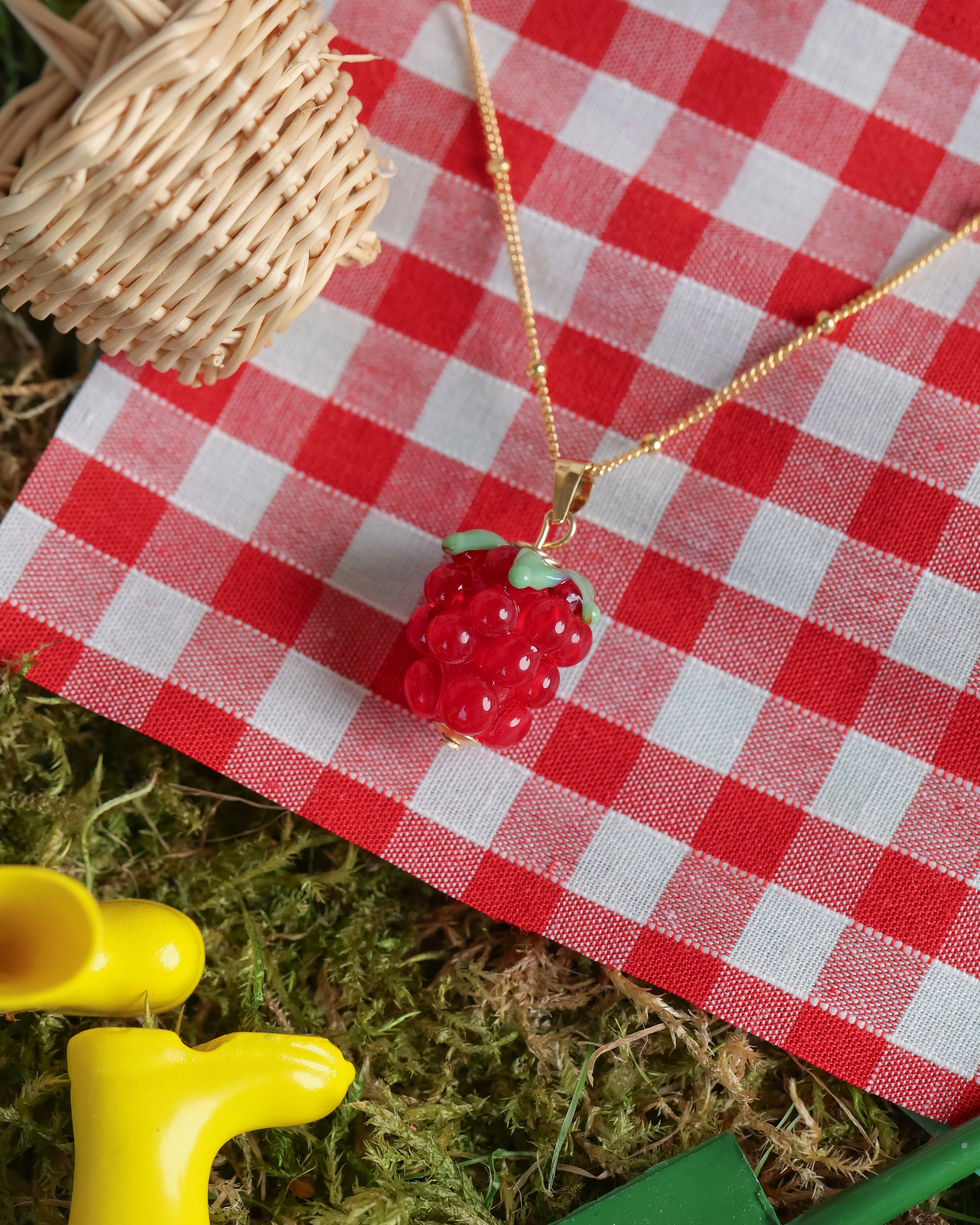 Red Raspberry Charm Necklace - Image 6