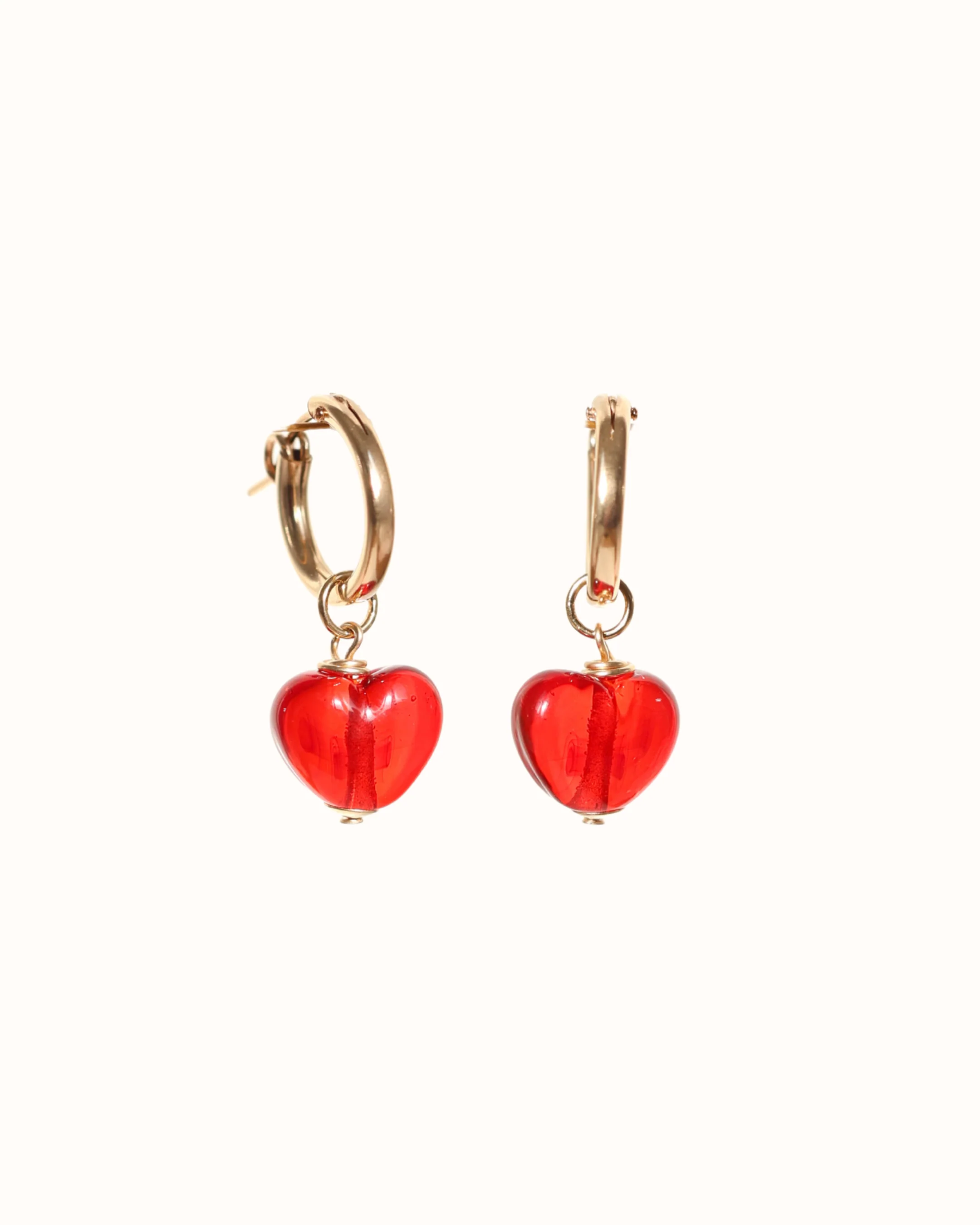 Little Ruby Love Heart Earrings