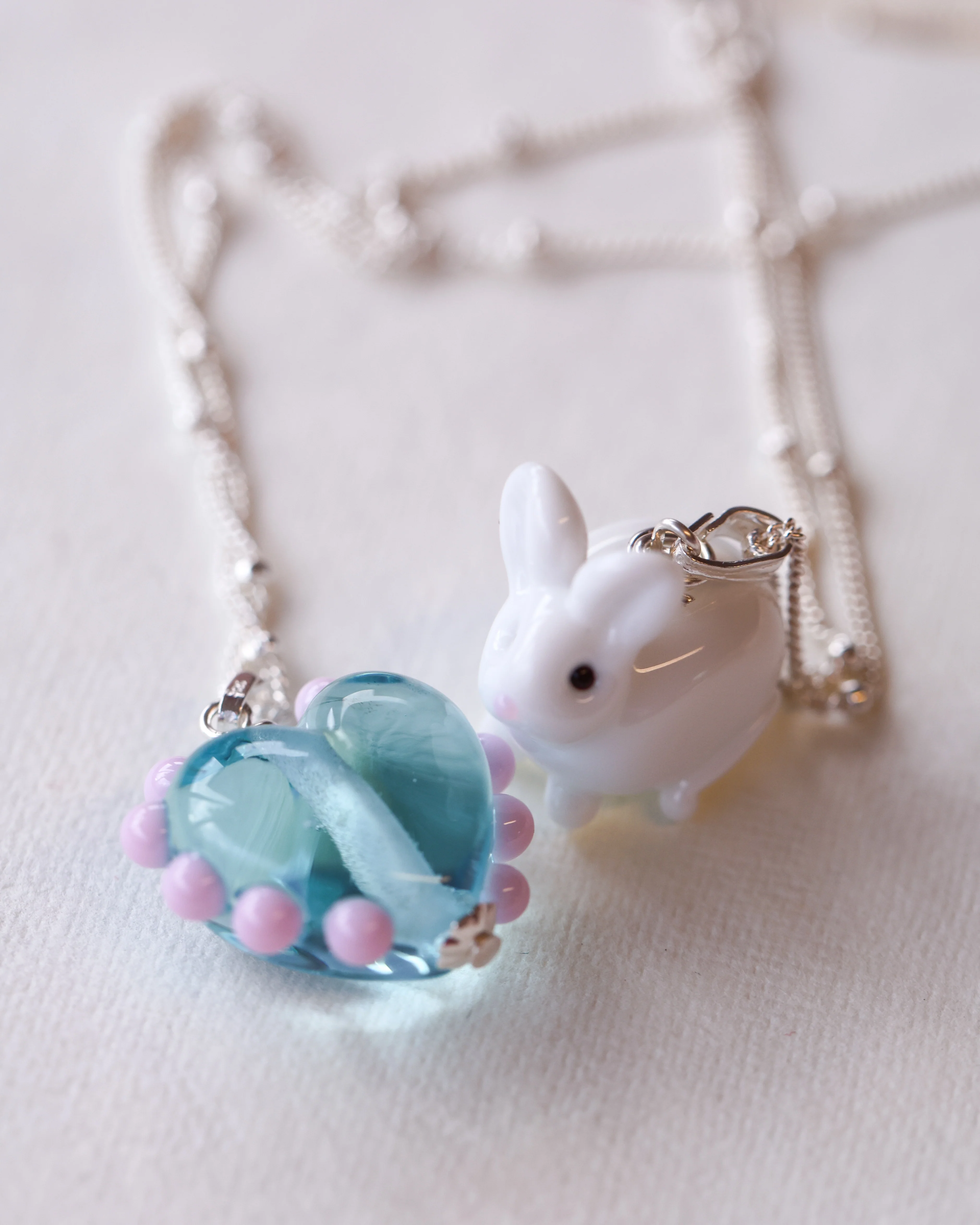 Snow Bunny Charm Necklace - Image 3