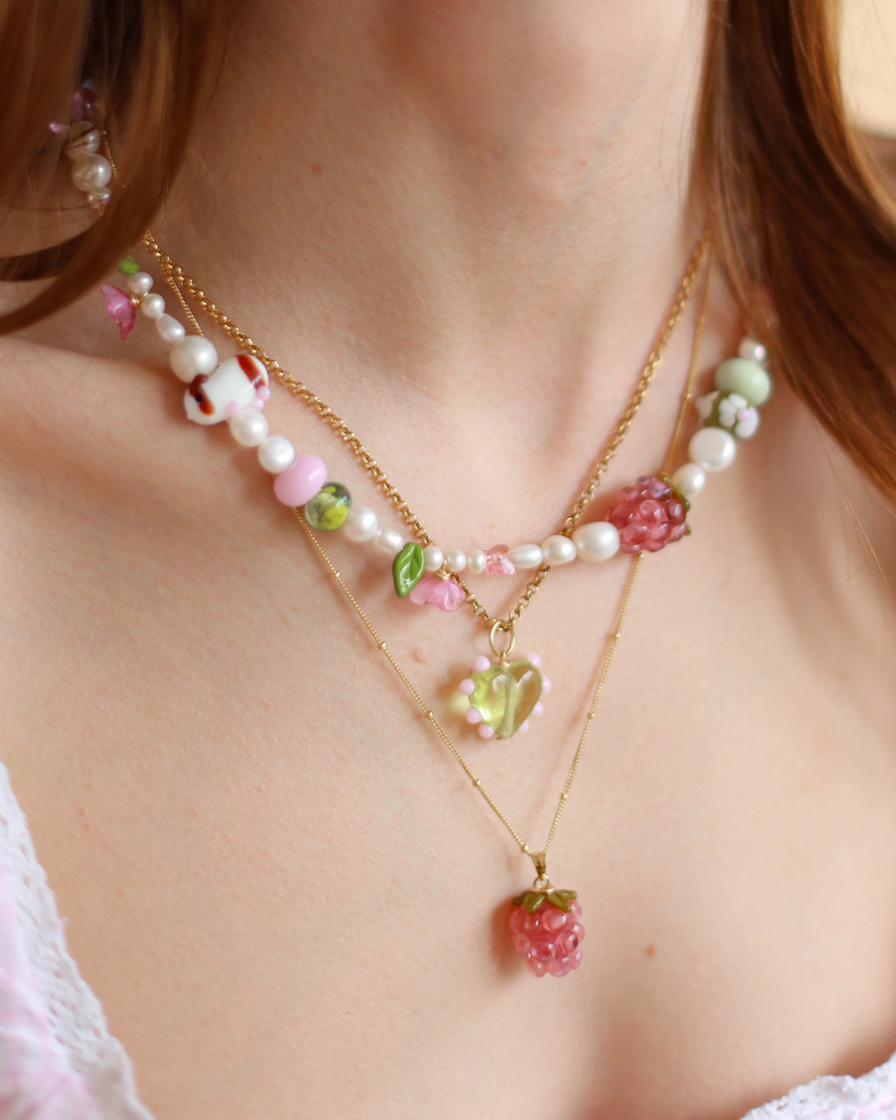 Spring Berry Charm Necklace - Image 2