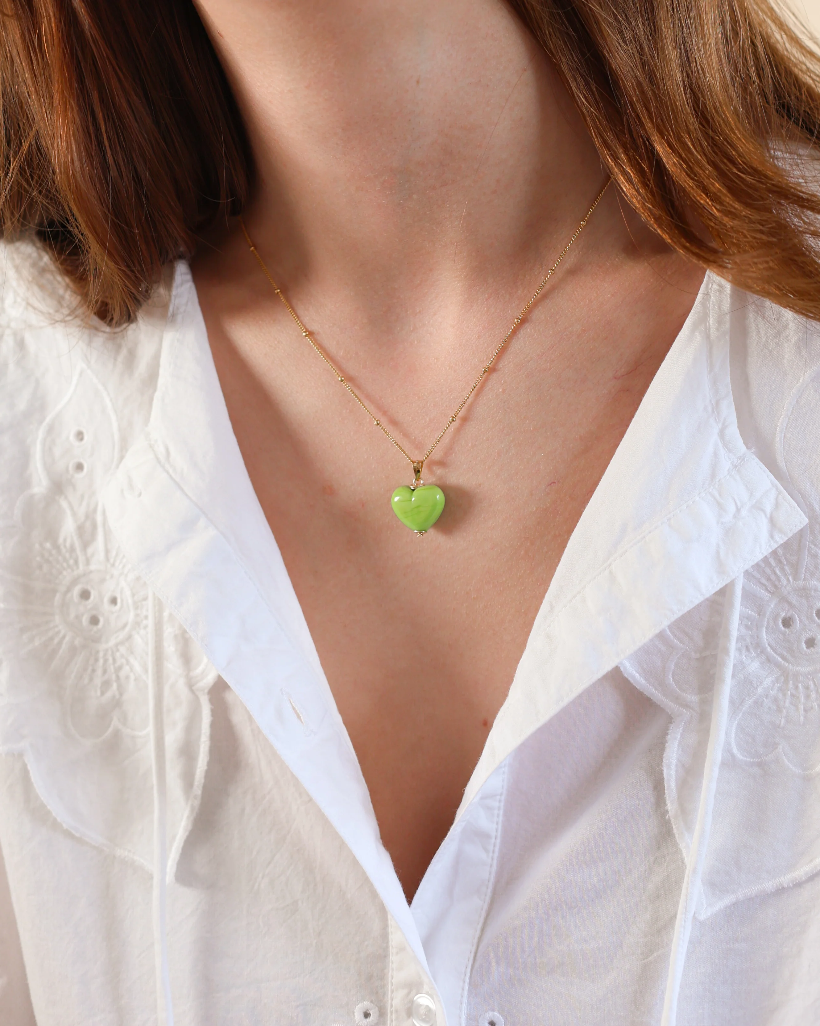 Spring Heart Charm Necklace - Image 2