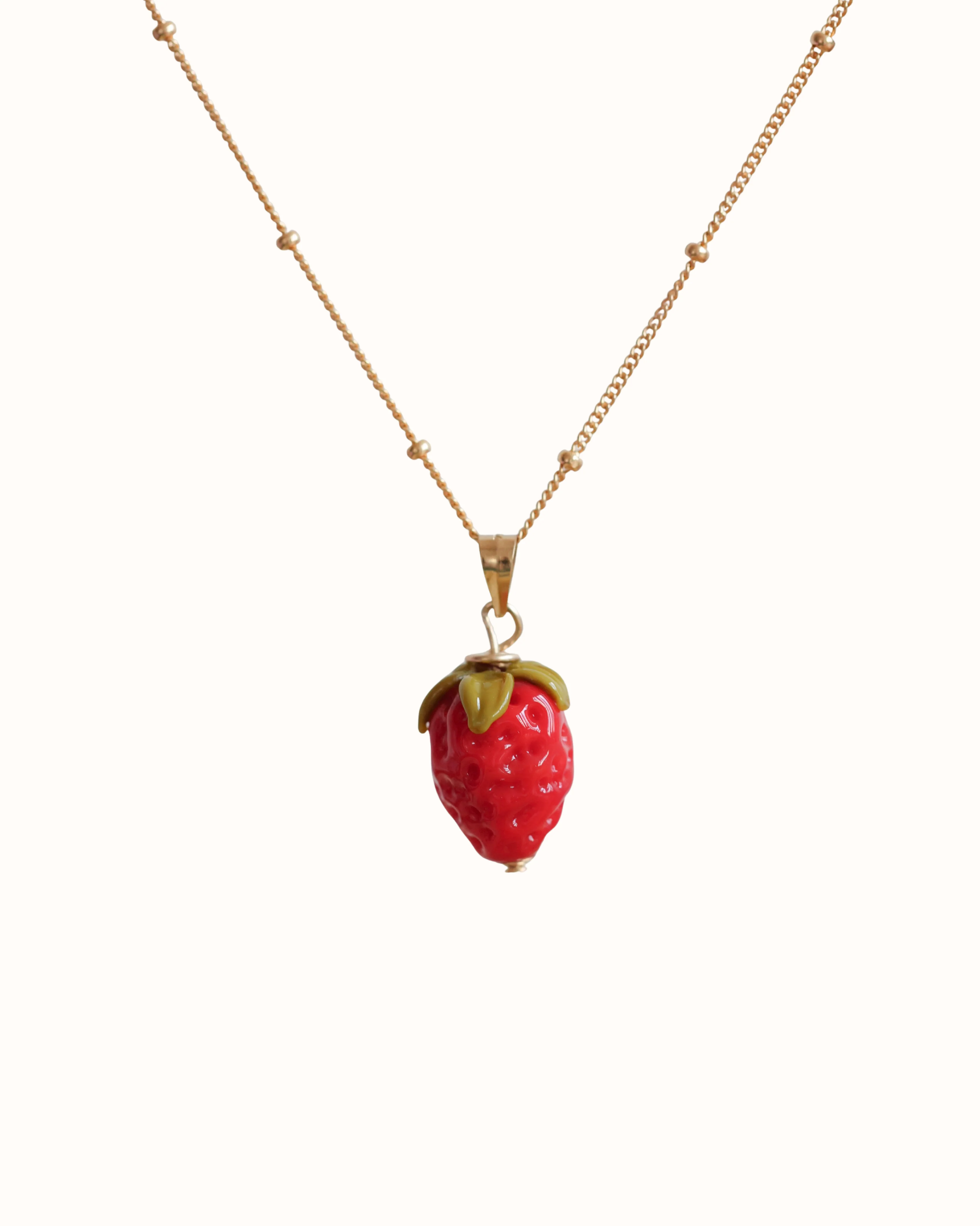 Strawberry Charm Necklace