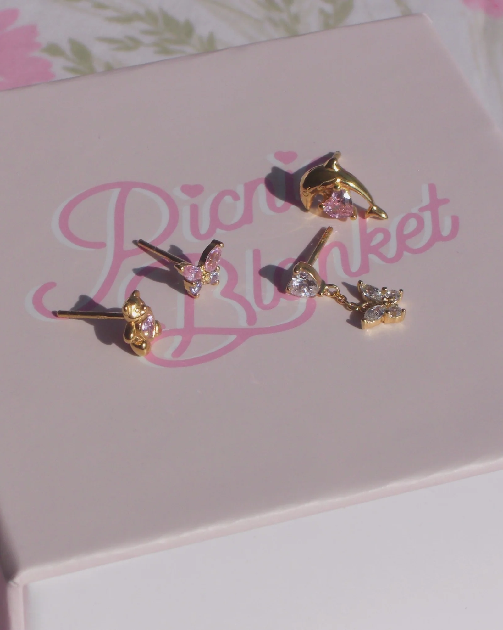 Sunset Dolphin Stud Earrings - Image 4